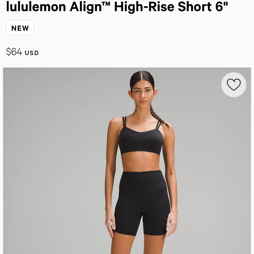 Lululemon align high rise biker short
